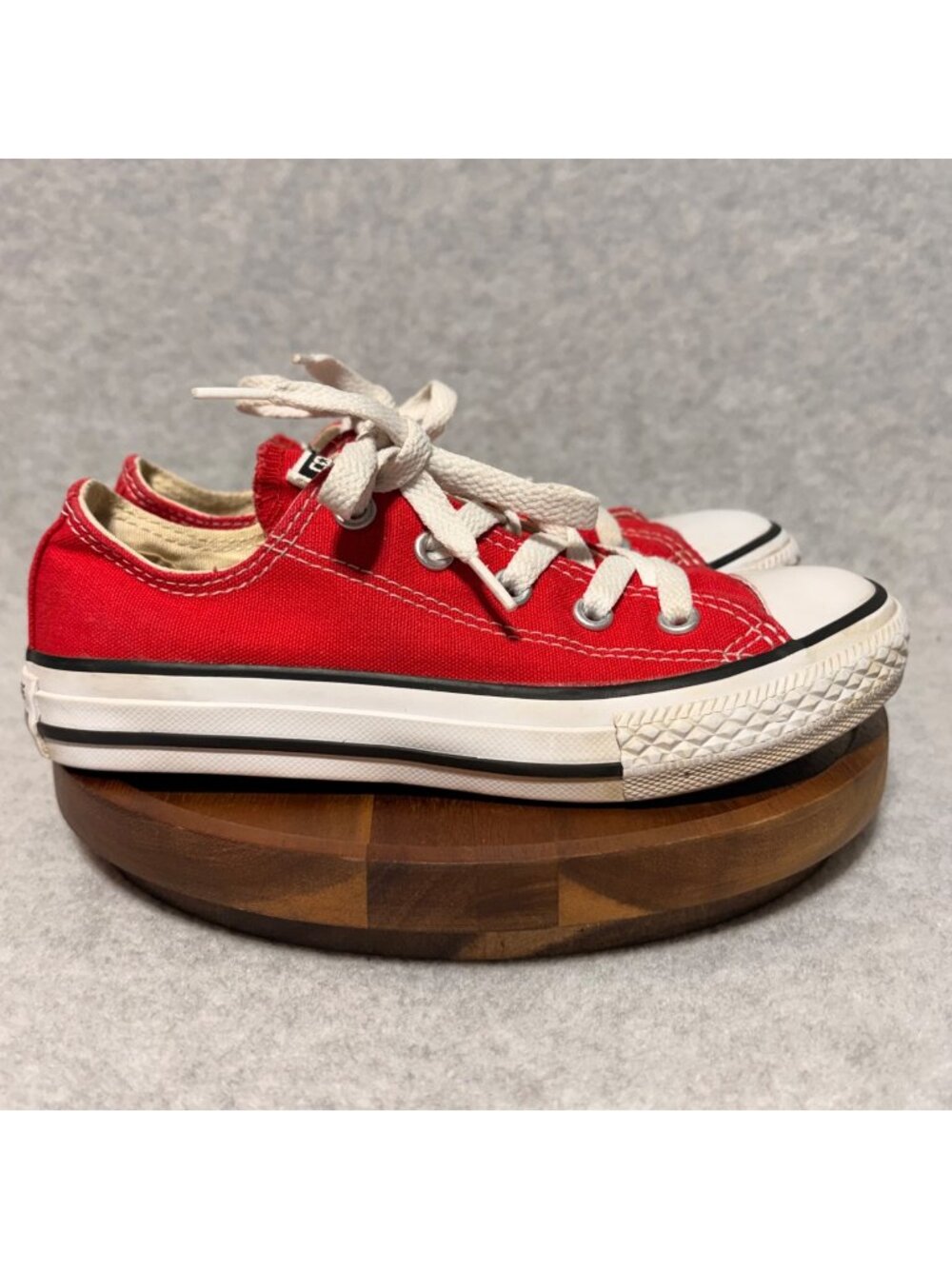 Converse All Star Red Canvas Low-Top Sneakers Size 13 Kids Youth